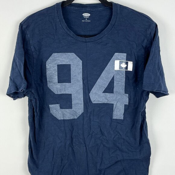 Old Navy T Shirt Size M Blue Short Sleeve Crew Neck Stretch Cotton - Picture 1 of 9